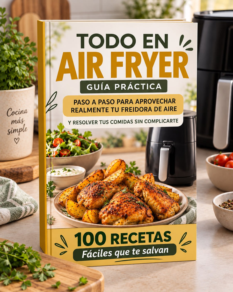 Portada del ebook Todo en Air Fryer, 100 recetas paso a paso